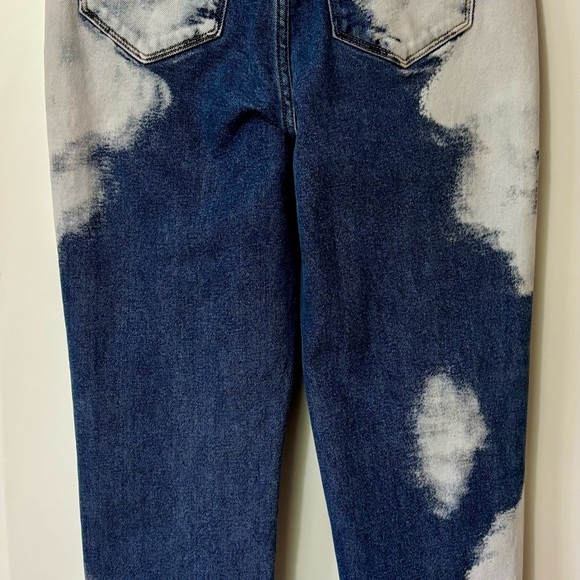 Cello| Blue & White Straight Leg High Waist Denim Jeans Sz 5/6 - Picture 5 of 8